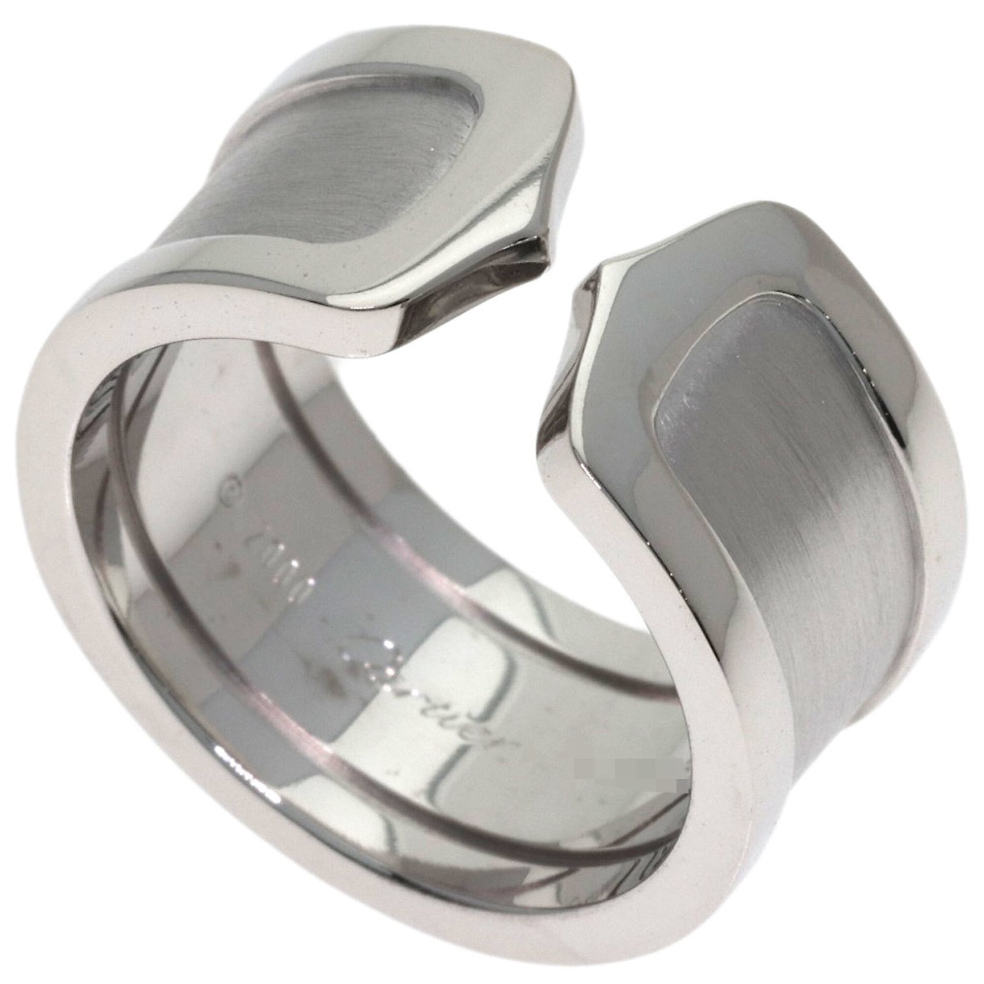 Cartier C2 Ring LM #53 Ring, 18K White Gold, Women\'s, CARTIER