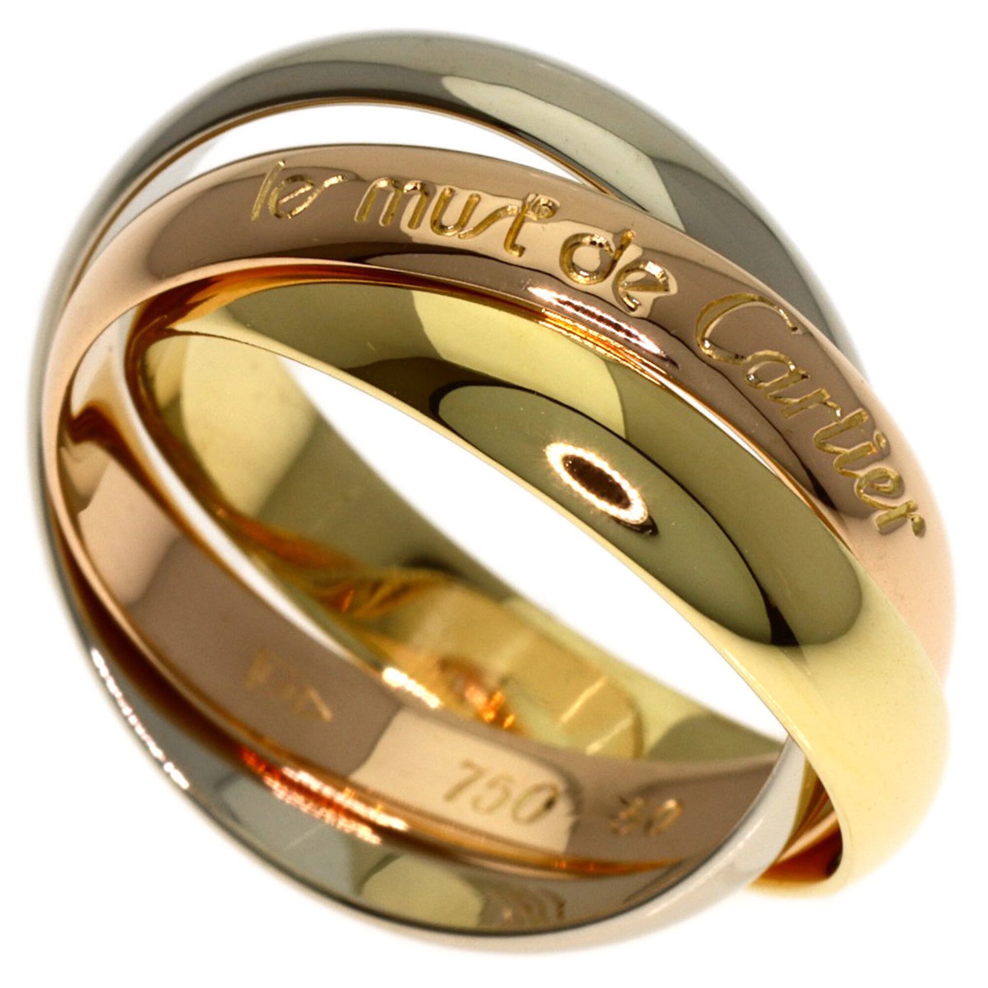 Cartier Trinity #50 Ring - 18K Yellow Gold/18K White Pink Gold Women\'s CARTIER