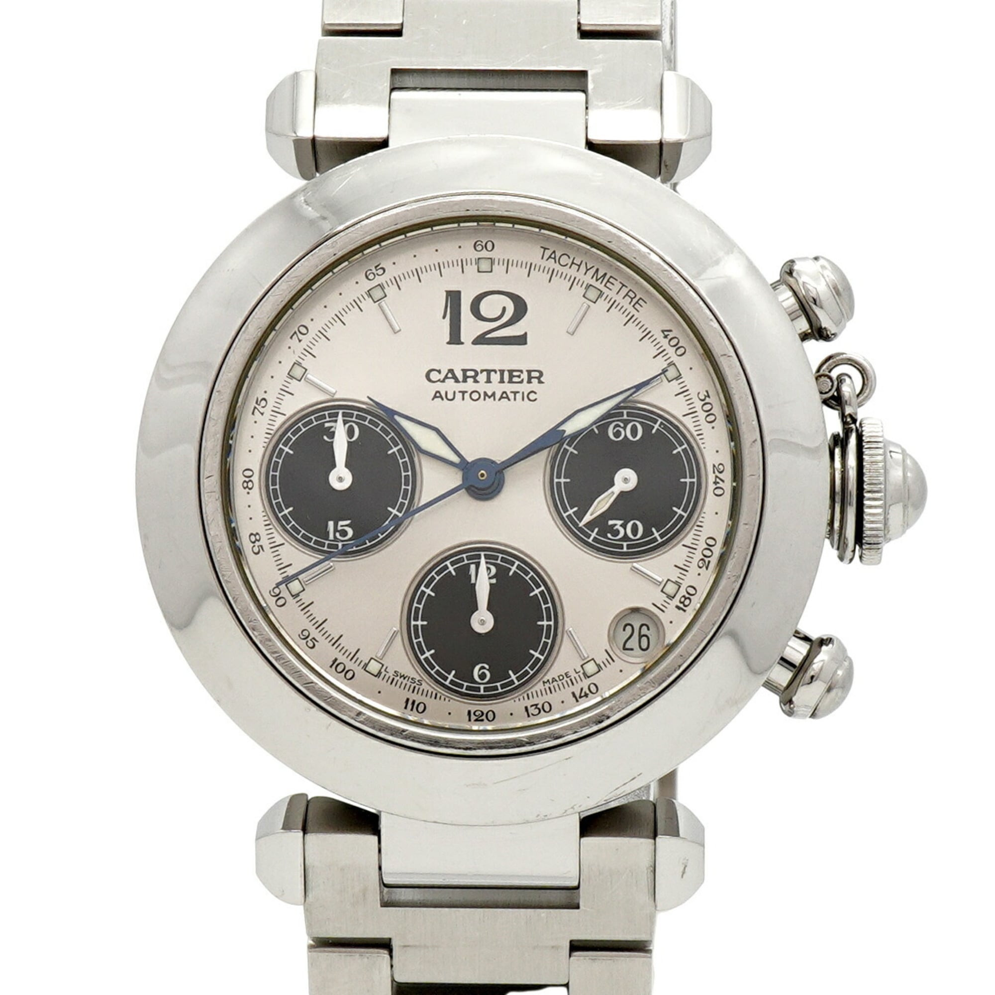 Cartier Pasha C W31048M7 Silver Dial Men\'s Watch