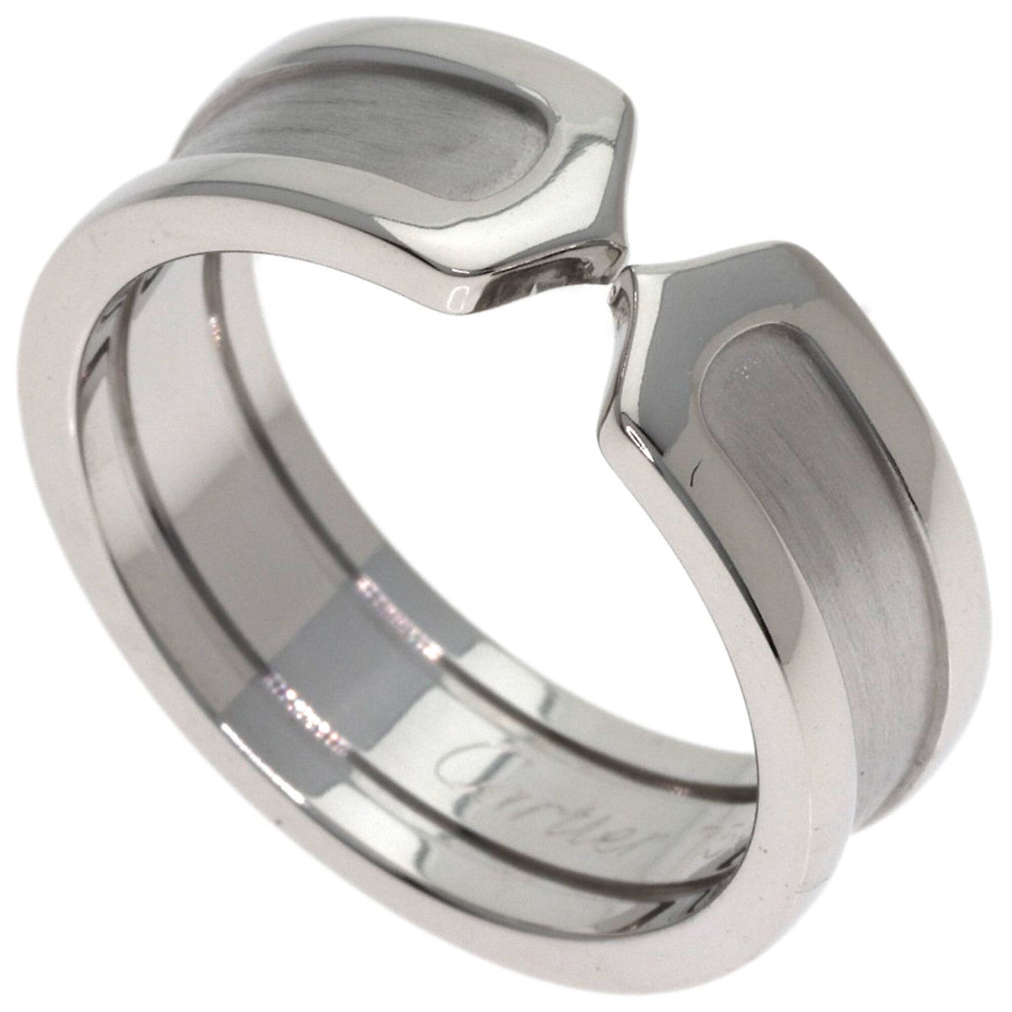 Cartier C2 Ring SM #55 Ring, 18K White Gold, Women\'s, CARTIER