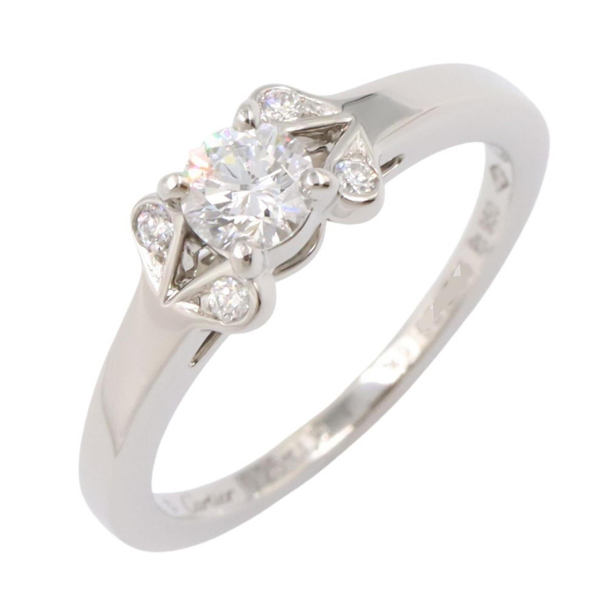 Cartier Ballerina Solitaire Ring - Platinum (Pt950) with Diamonds Women\'s Silver/Clear Tone