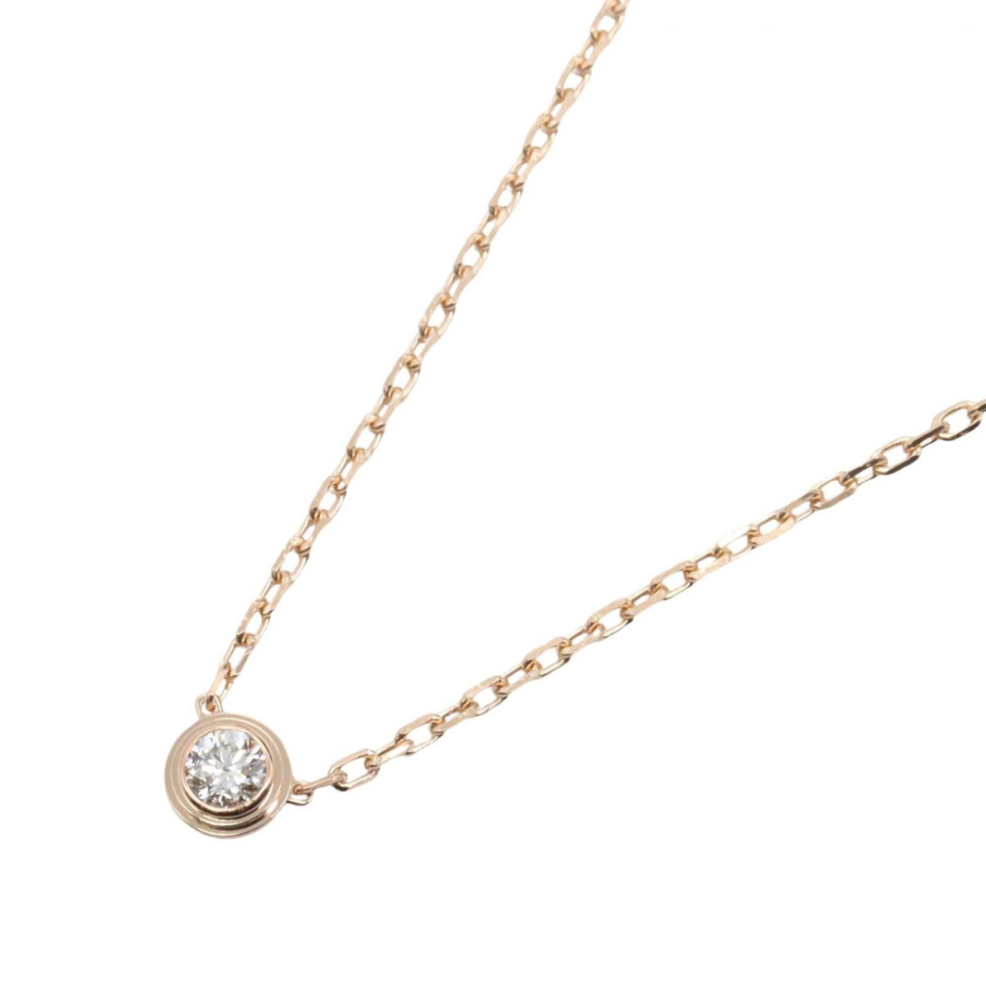 Cartier d\'Amour SM Necklace, 18K Pink Gold (PG), Diamond, Women\'s, Tone, Clear B7215700