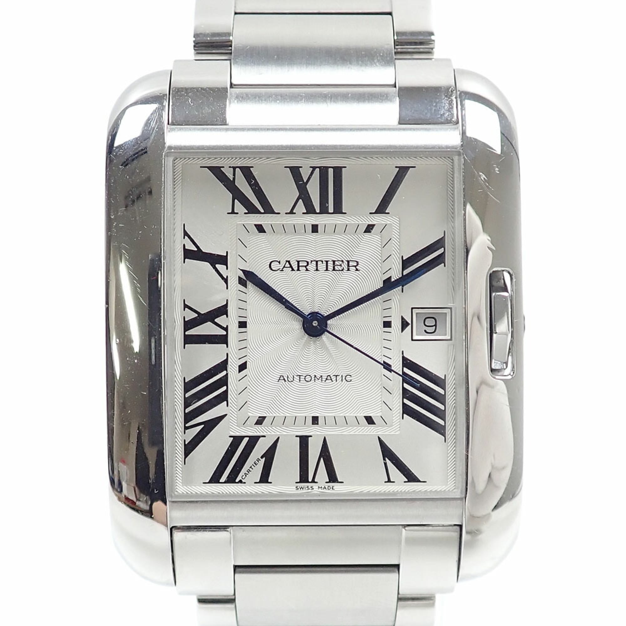Cartier Tank Anglaise XL Men\'s Automatic Watch, Stainless Steel, W5310008 (Automatic Winding)