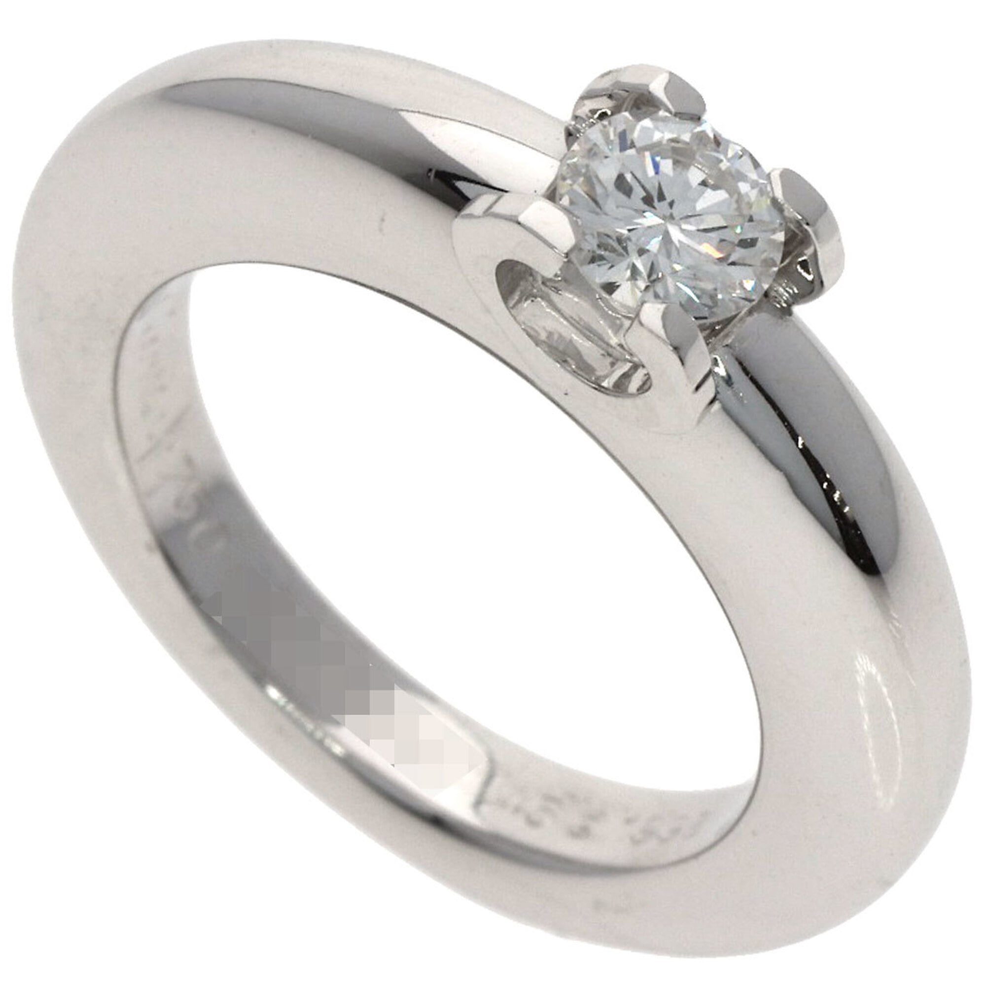 Cartier C de Diamond Ring #45, 18K White Gold, Women\'s.