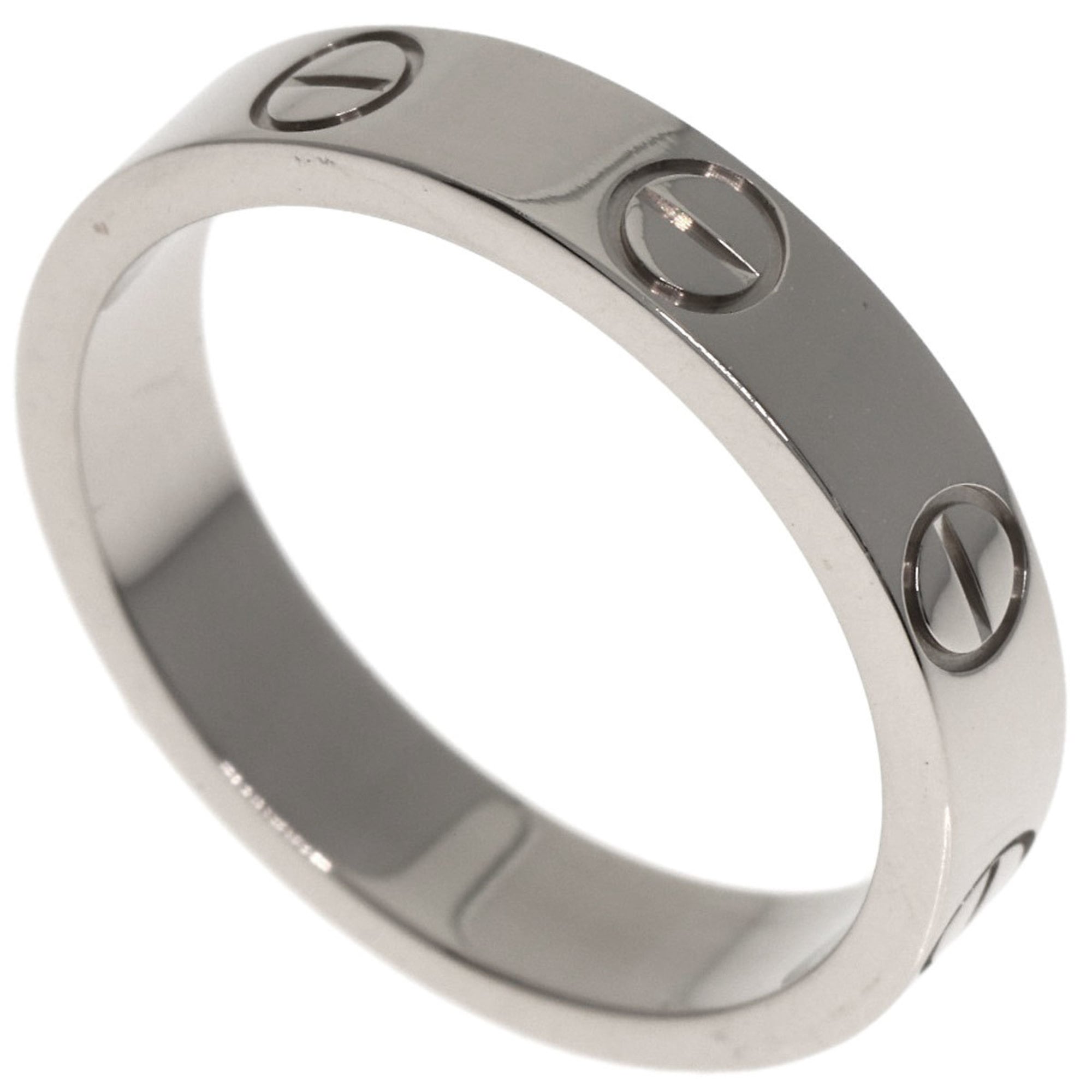 Cartier Mini Love Ring #48, 18K White Gold, Women\'s Ring, CARTIER