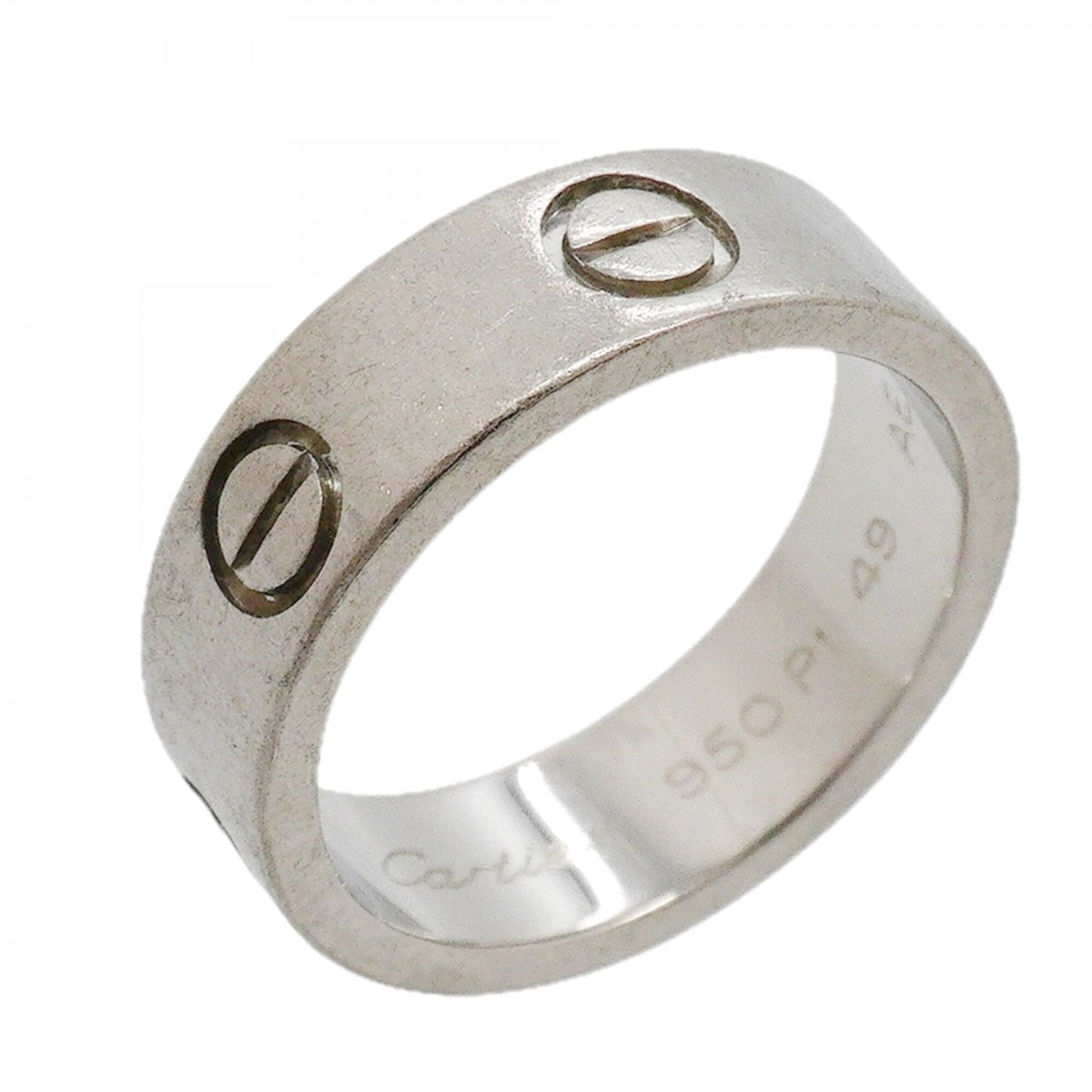 Cartier Love Ring, Pt950 Platinum, Size 49, Ladies\'