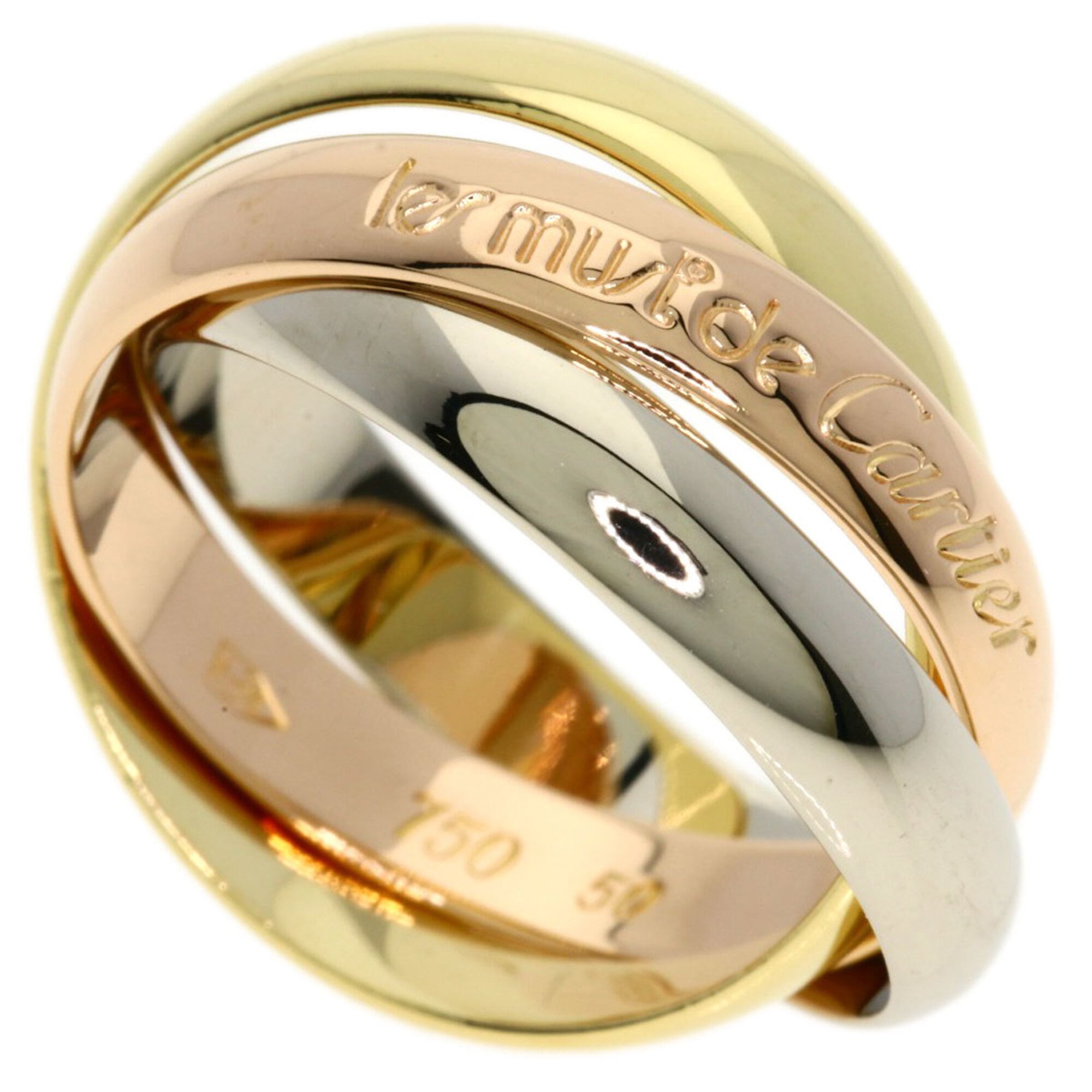 Cartier Trinity #50 Ring - 18K Yellow Gold/18K Pink White Gold Women\'s CARTIER