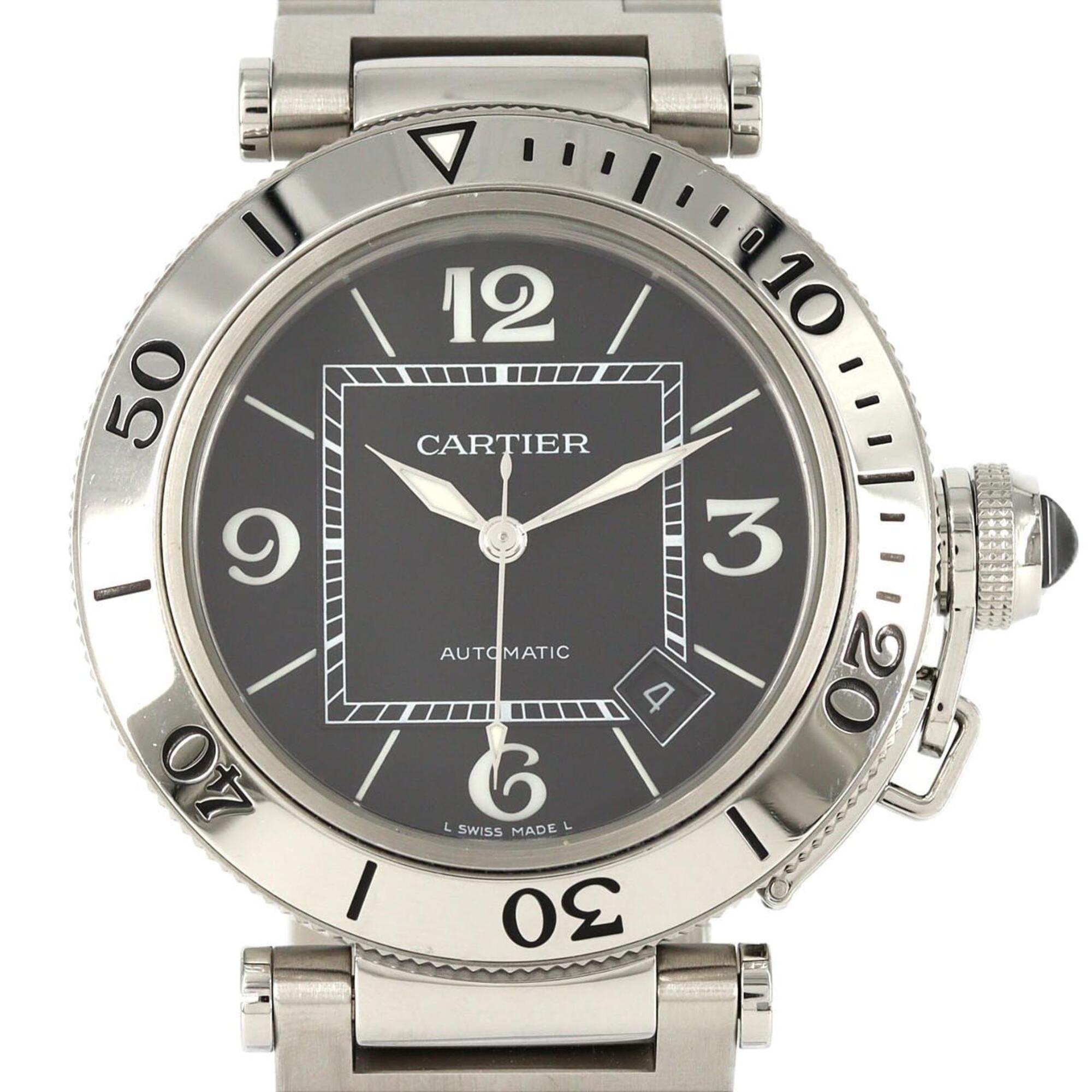 Cartier Pasha Seatimer W31077M7 Stainless Steel Automatic Watch