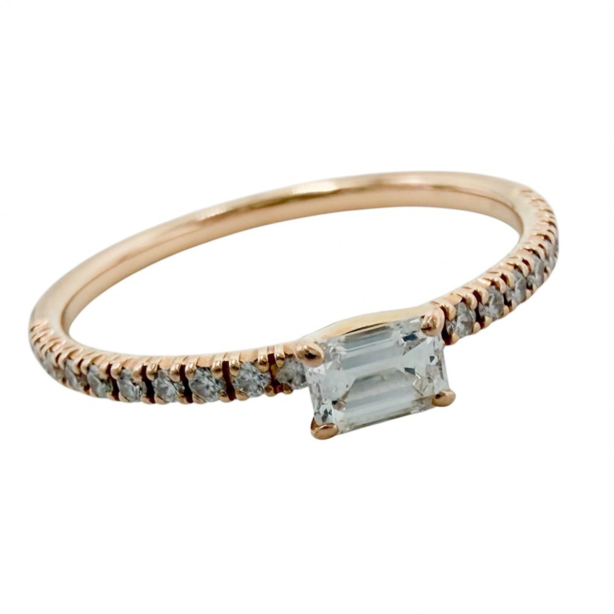 Cartier women\'s ring, Etincelle de solitaire size 50, Au750 18k pink gold, diamond, approximately 1