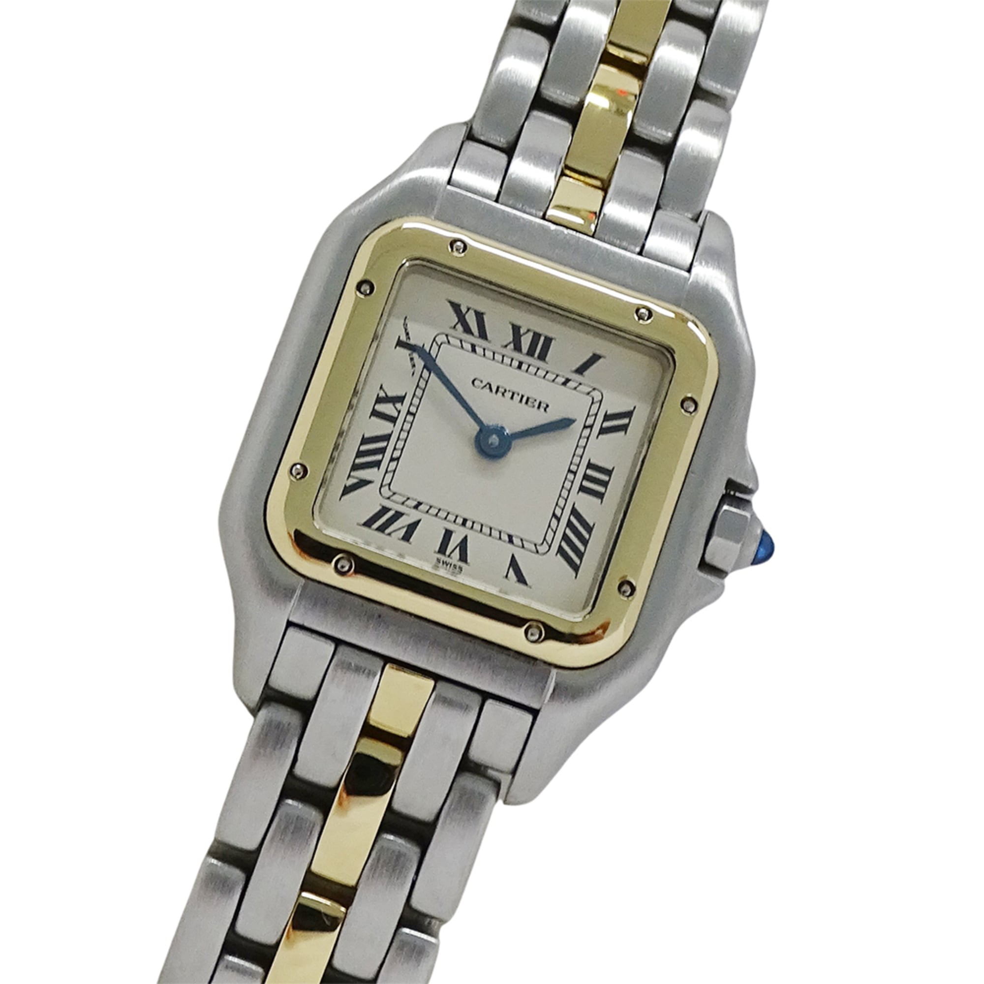 Cartier women\'s watch, Panthère SM 1-row quartz movement, stainless steel (SS) and gold (YG) combin