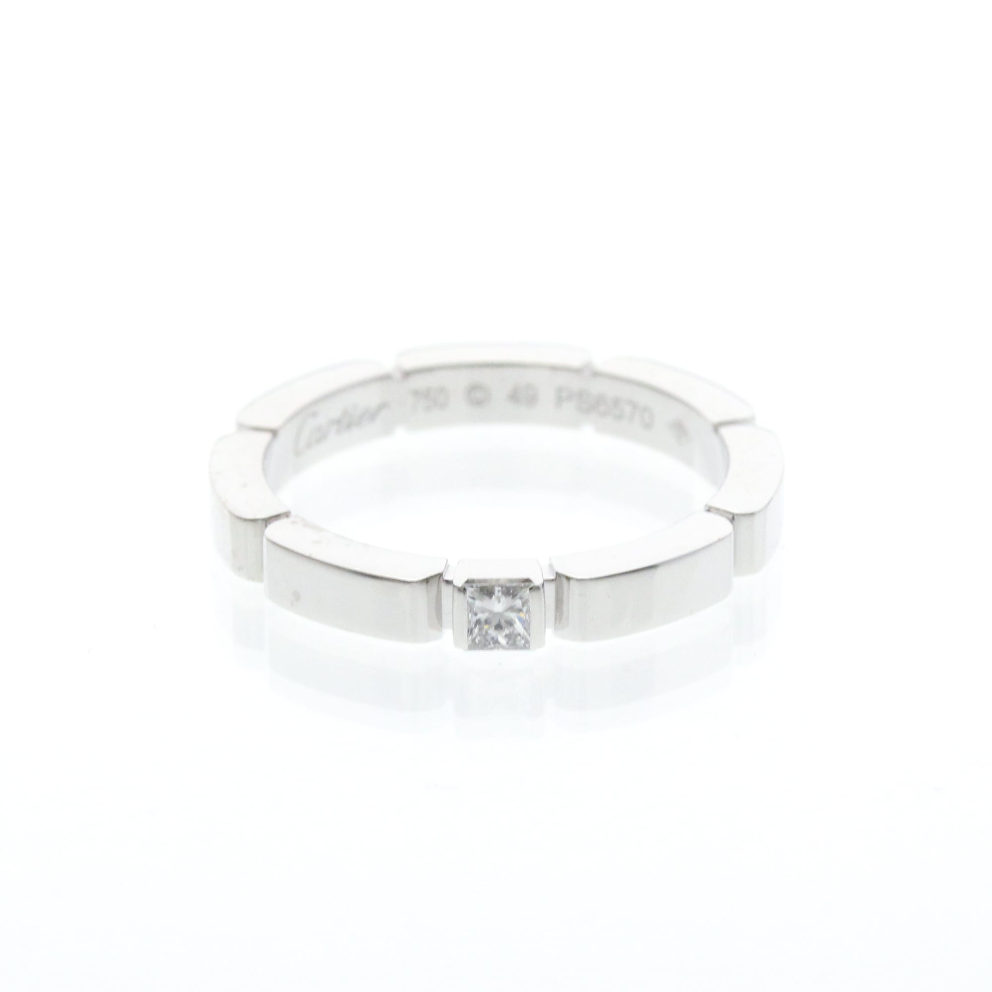 Cartier Maillon Panthère Ring With 1 Diamond White Gold (18K) Fashion Diamond Band Ring Silver