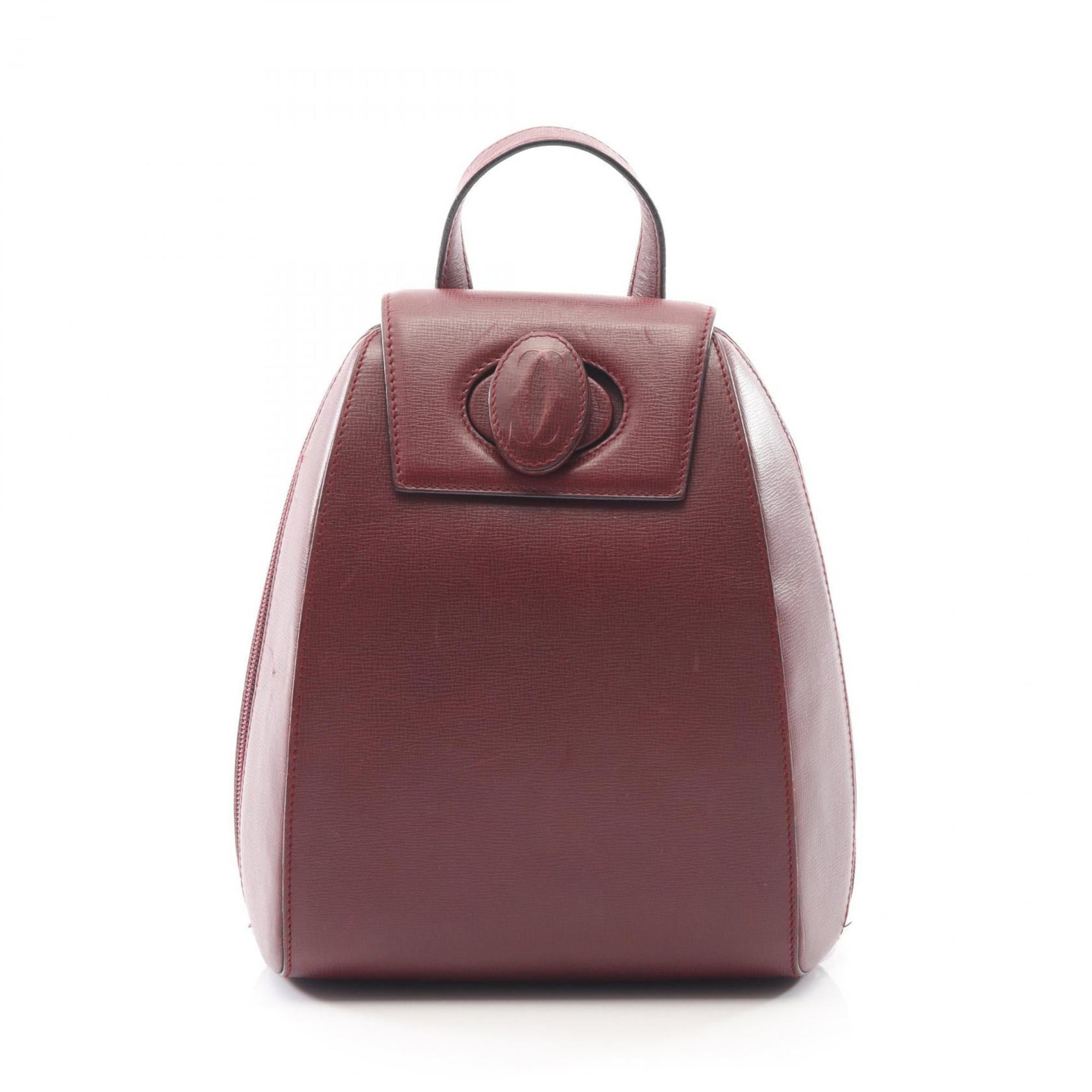 Cartier Must Line Backpack, Leather, Women\'s, Bordeaux