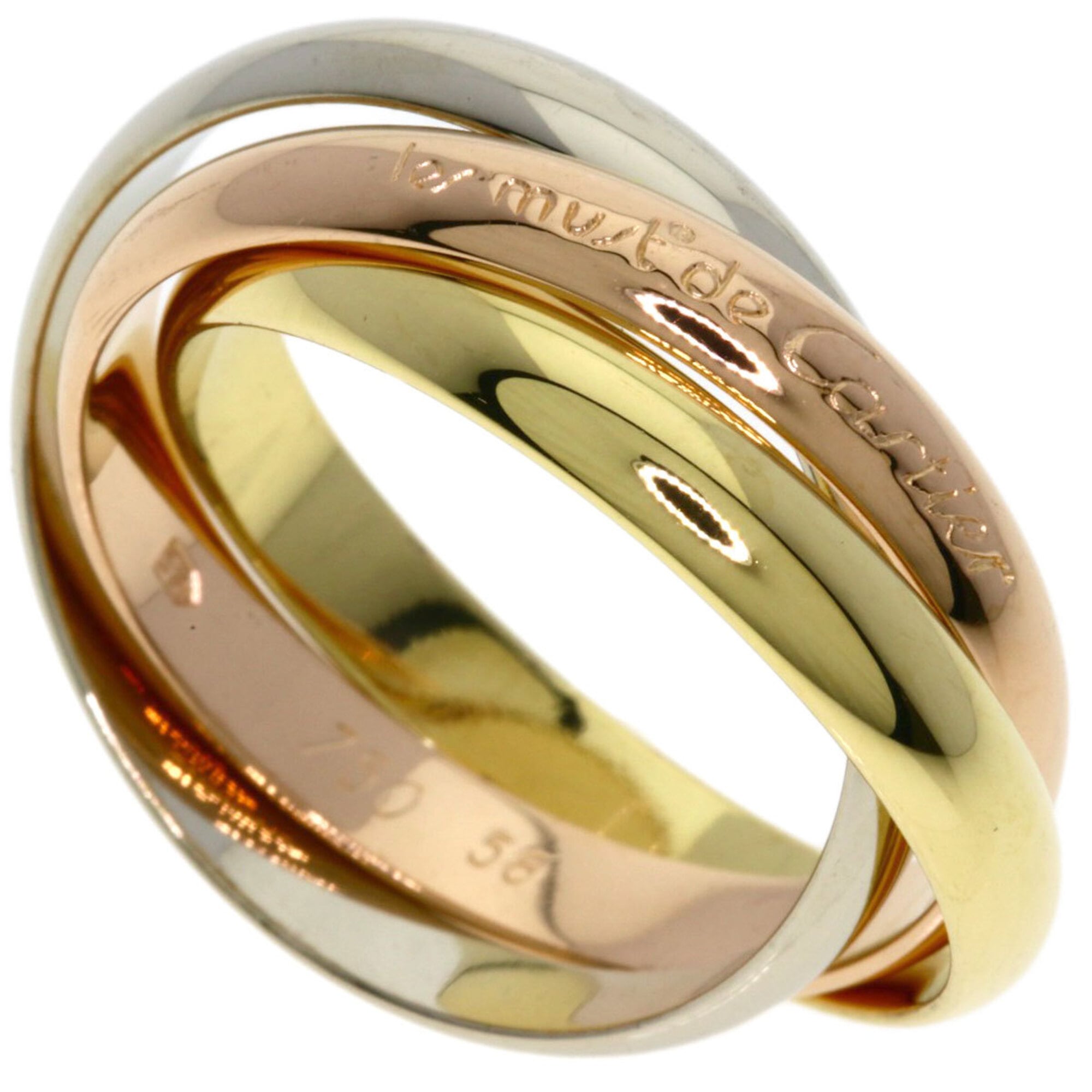 Cartier Trinity #58 Ring - 18K Yellow Gold/18K Pink White Gold Women\'s CARTIER