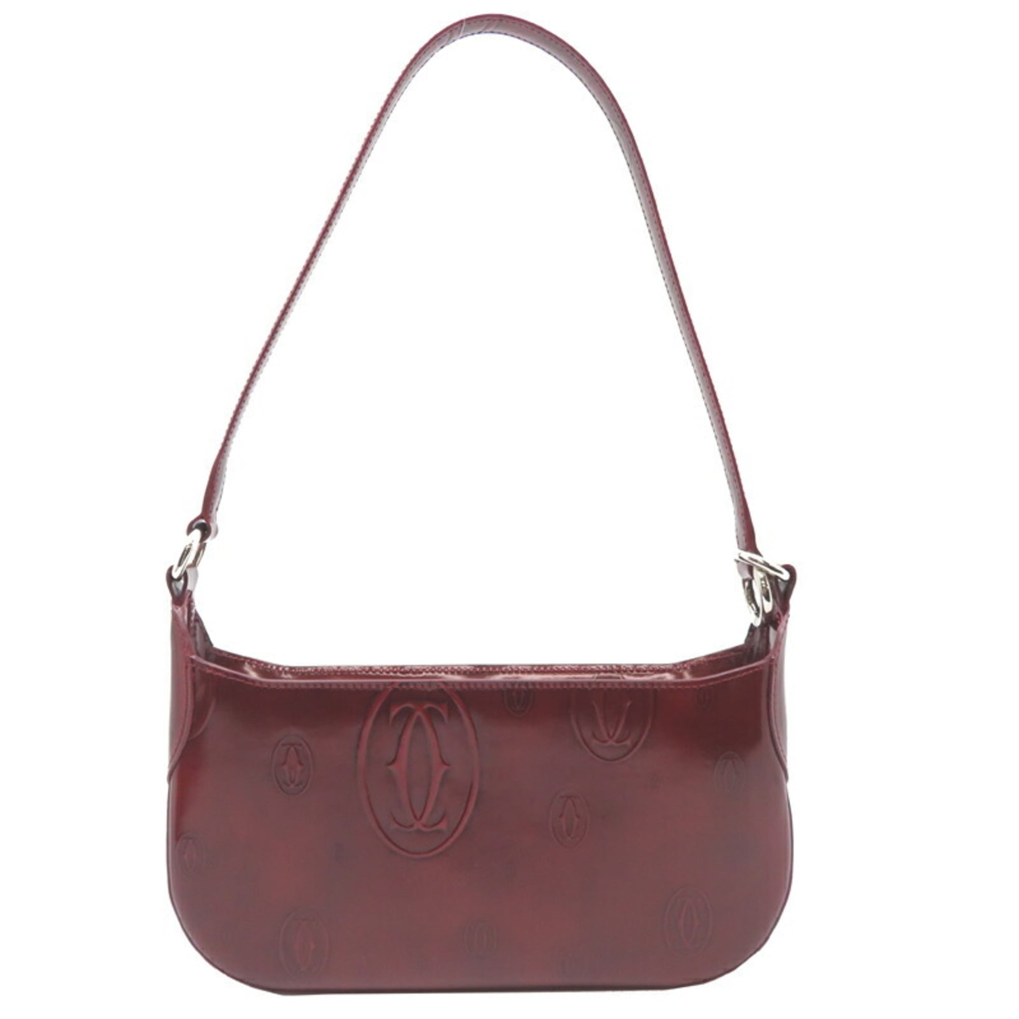 Cartier Happy Birthday Bag Women\'s Handbag Patent Leather Bordeaux
