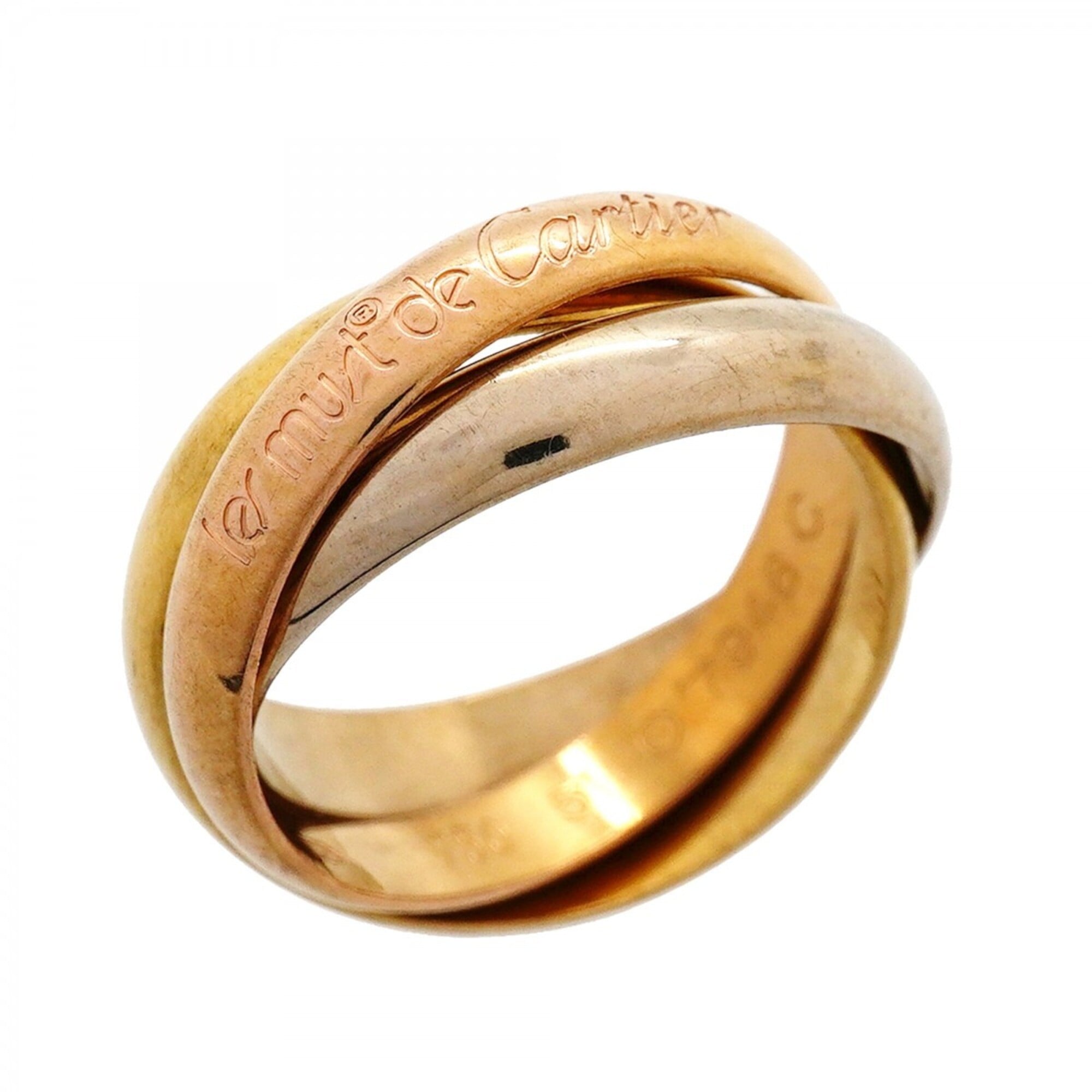 Cartier Trinity Classic Ring, available in 18K Yellow Gold, White and Pink size #51 (Women\'s).