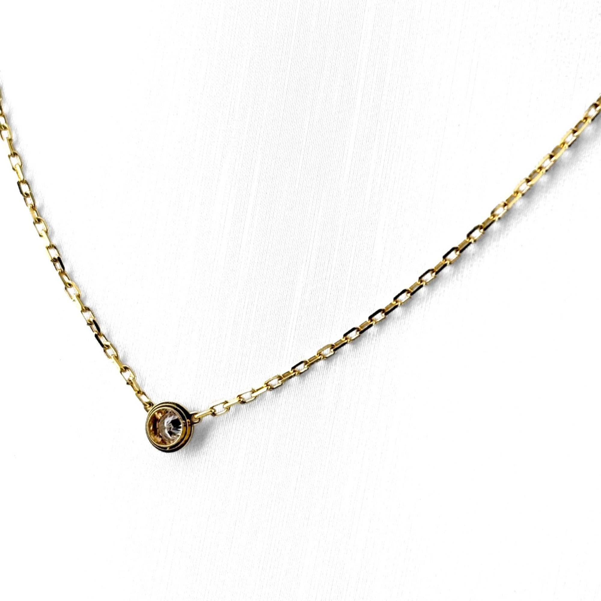Cartier d\'Amour SM Necklace, Yellow Gold (YG), Pendant 750 Diamond, Women\'s.