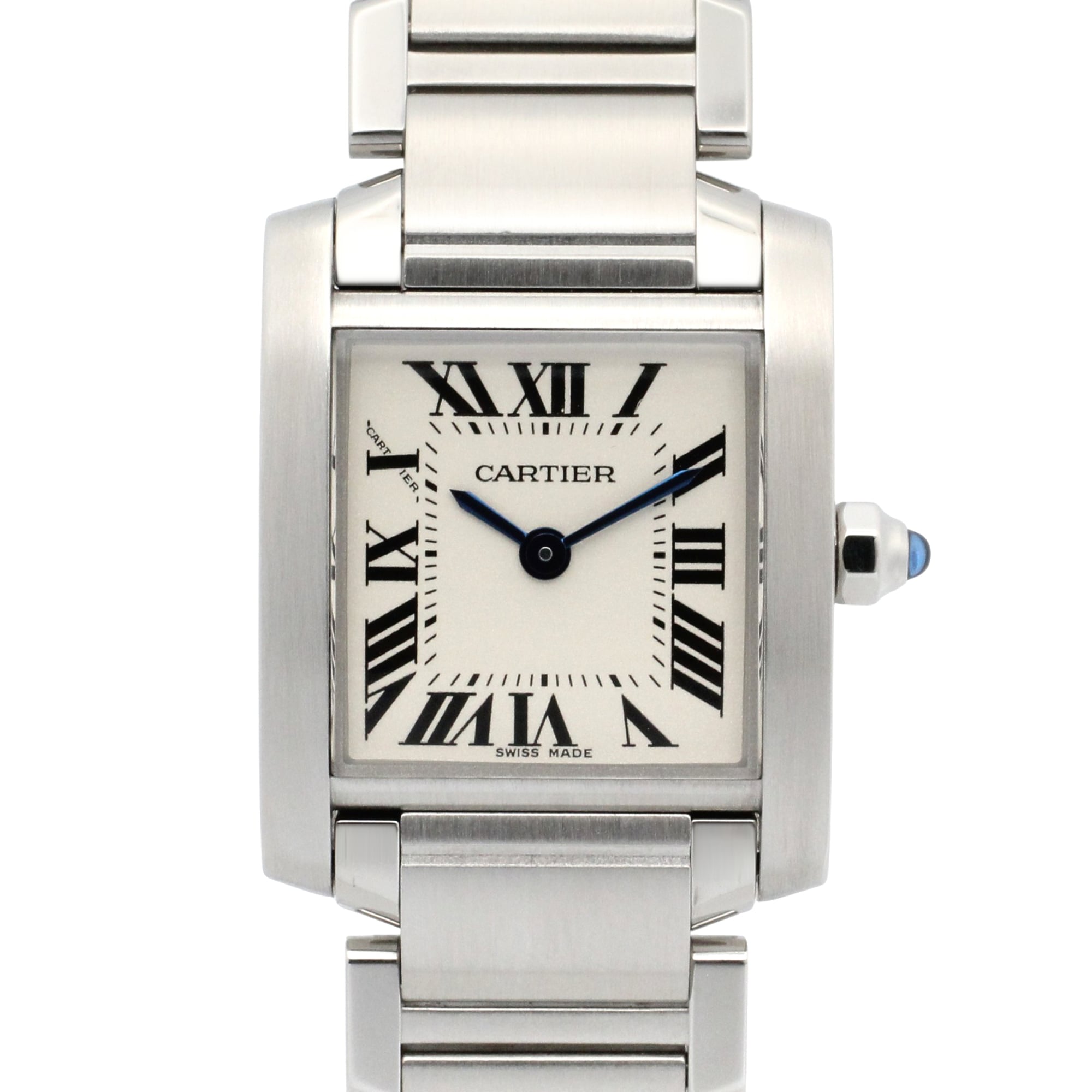 Cartier Tank Française SM Watch, Stainless Steel, Ladies, Silver Tone, W51008Q3