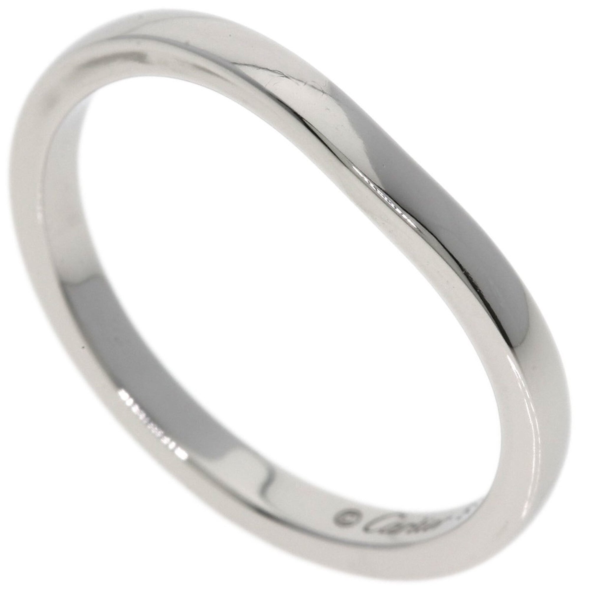 Cartier Ballerina Curve #53 Ring, Platinum PT950, Women\'s.