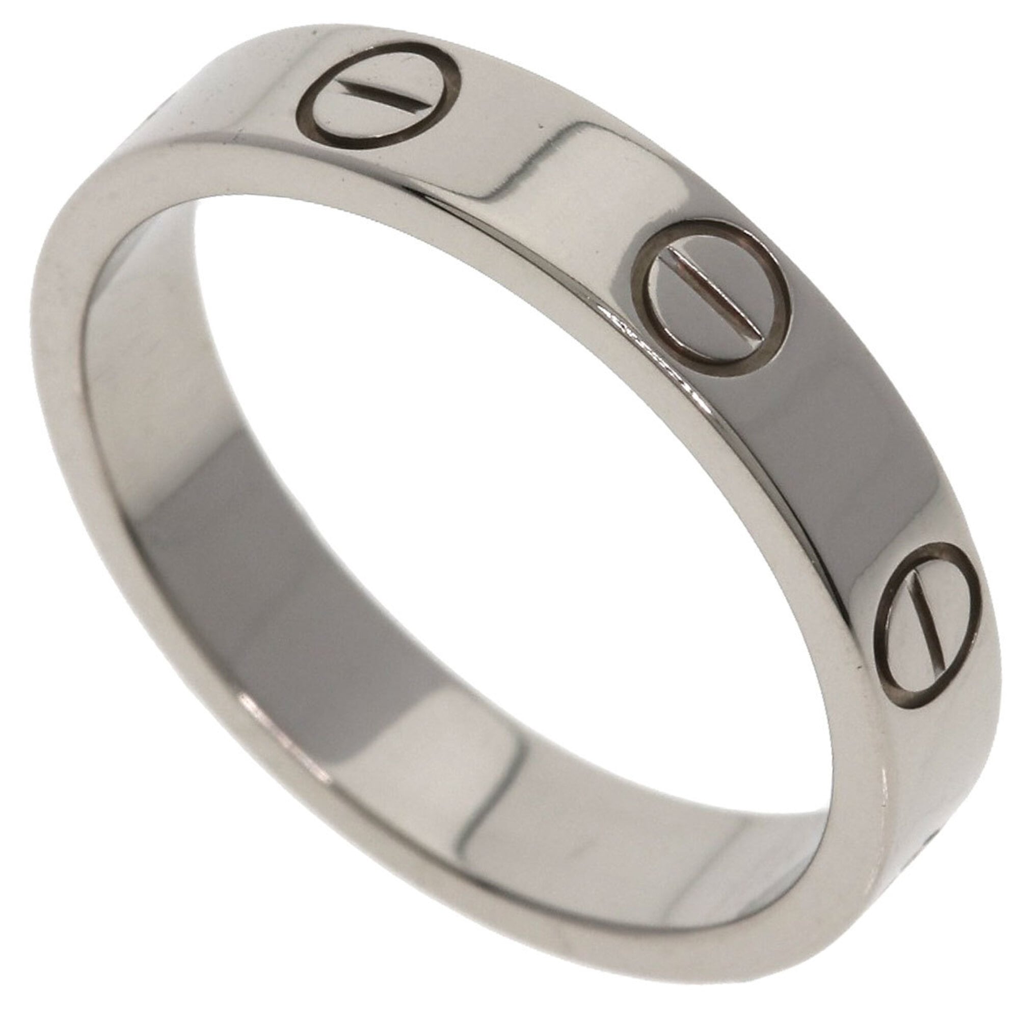 Cartier Mini Love Ring #50, 18K White Gold, Women\'s Ring, CARTIER