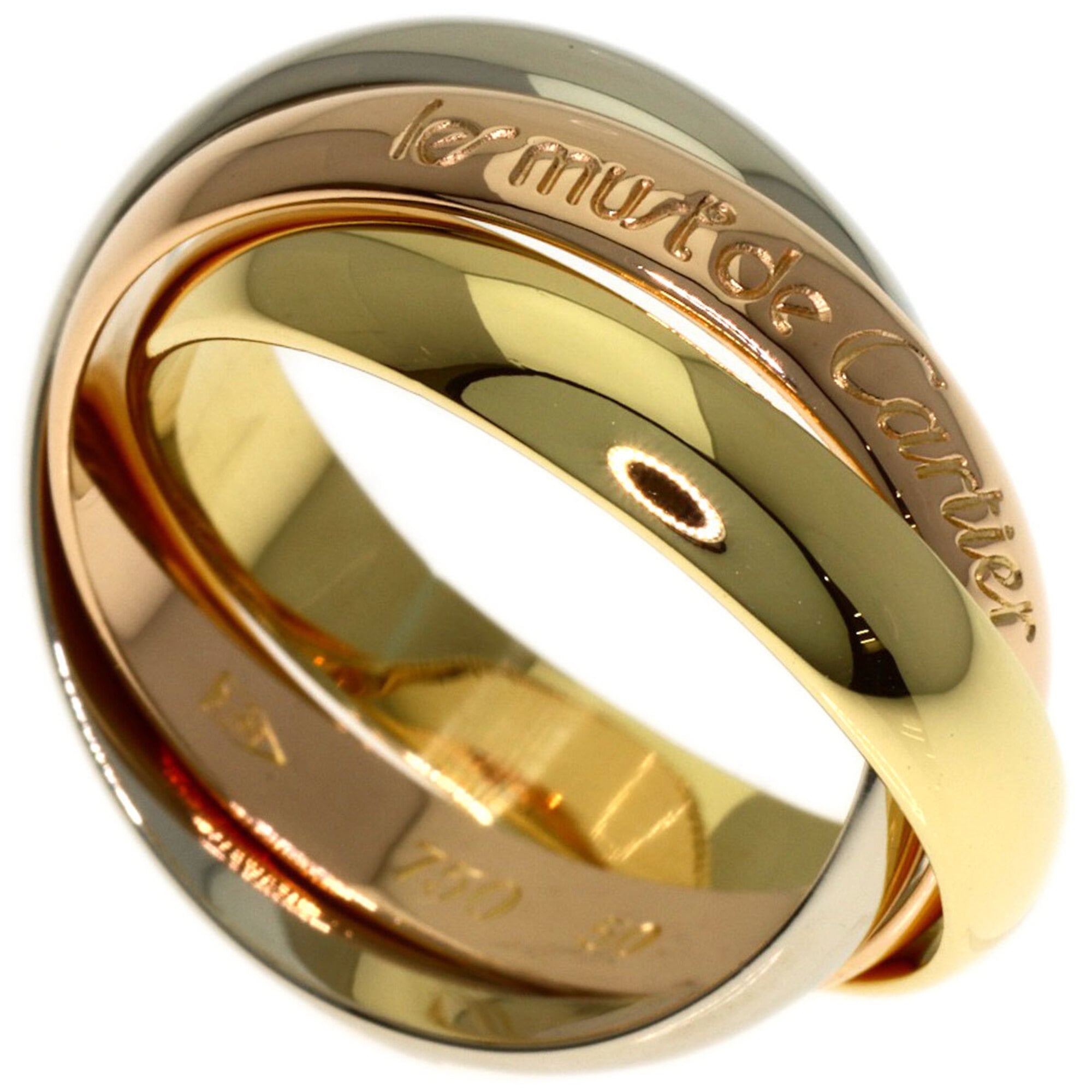 Cartier Trinity MM #50 Ring - 18K Yellow Gold/18K White Pink Gold Women\'s CARTIER