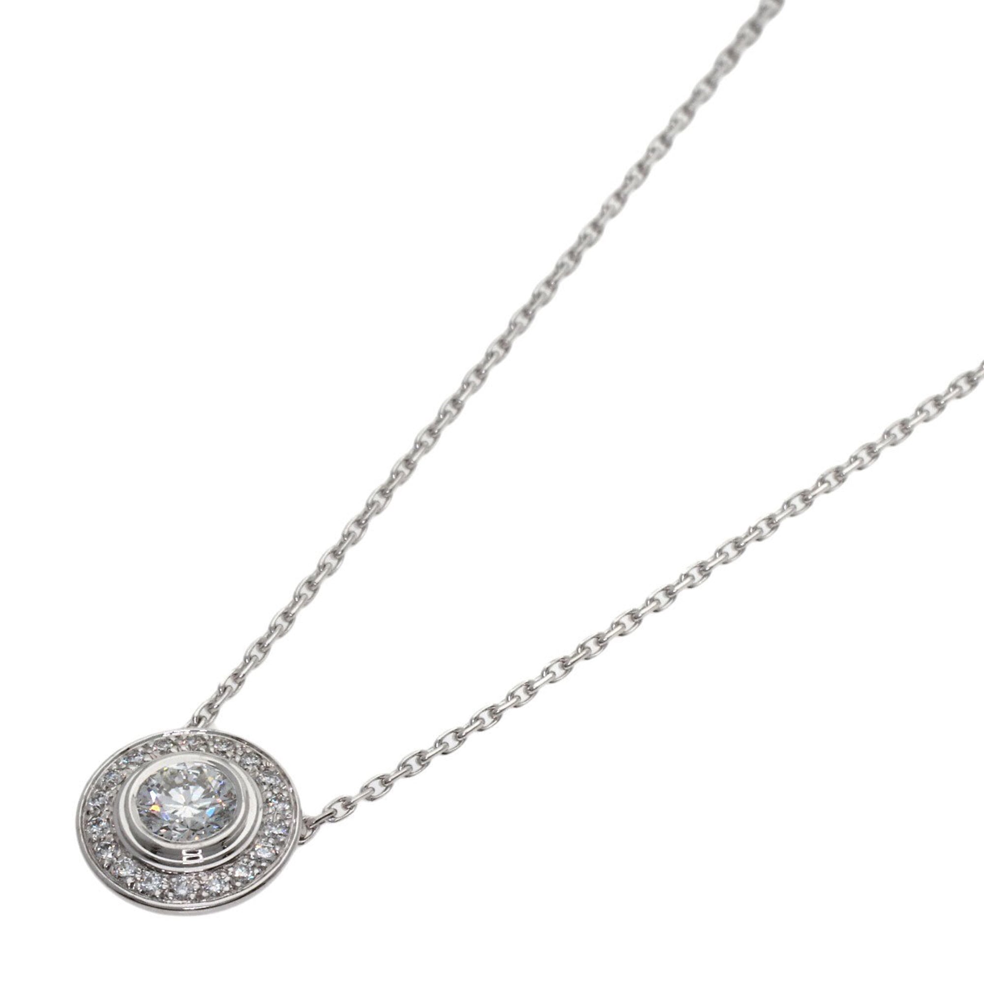 Cartier Damour Diamond LM Necklace 18K White Gold Women\'s CARTIER