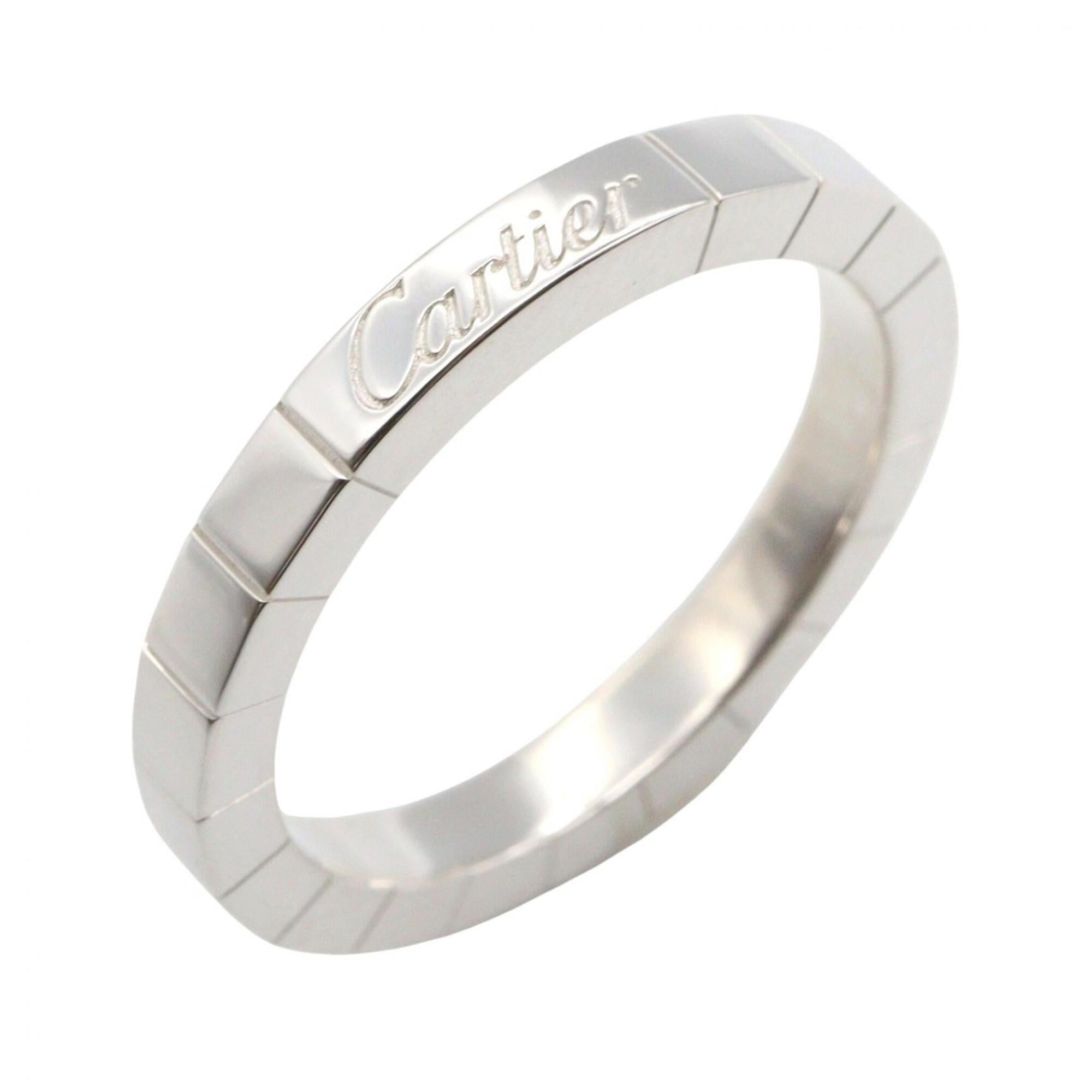 Cartier Lanieres Ring, 18K White Gold (18KWG), Men\'s/Women\'s, Silver Tone