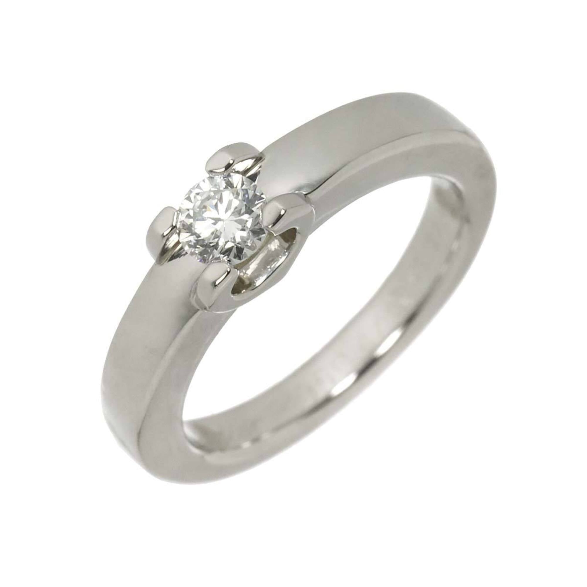Cartier C de Solitaire Diamond Ring, 0.23ct E VVS1, Size 47, Platinum.