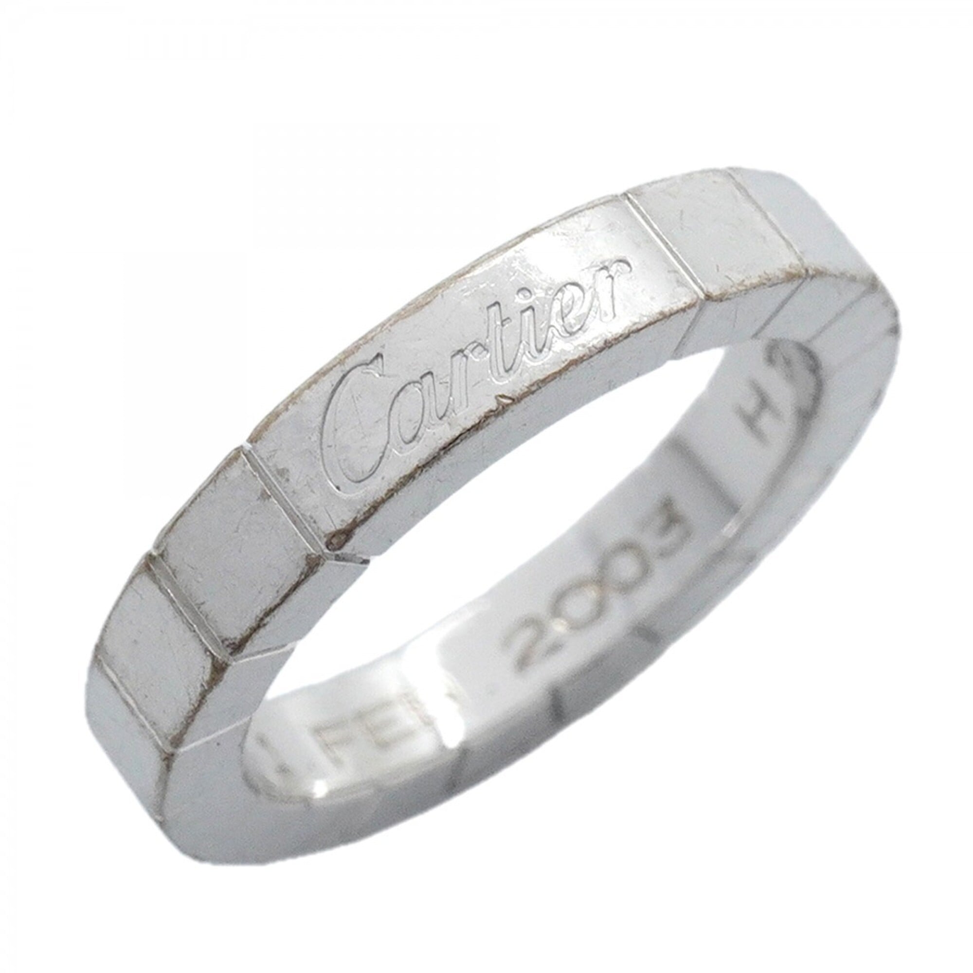 Cartier Lanieres Ring, 18K White Gold, Size 47, Ladies\', P2778433
