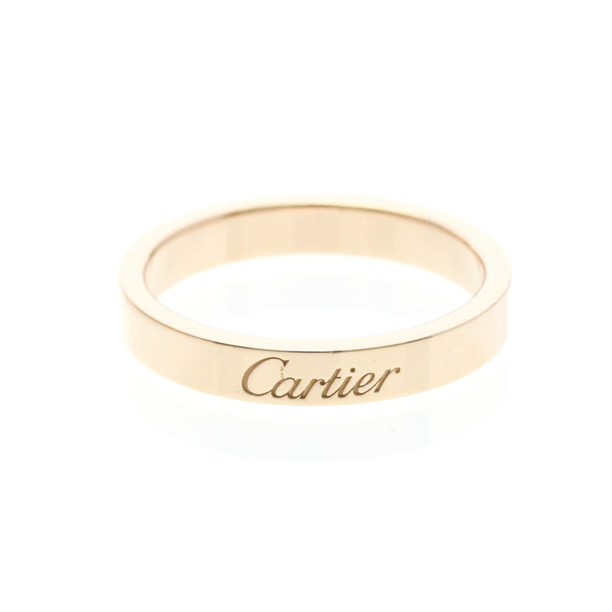 Cartier Cartier C De Cartier Ring Pink Gold (18K) Fashion No Stone Band Ring Pink Gold