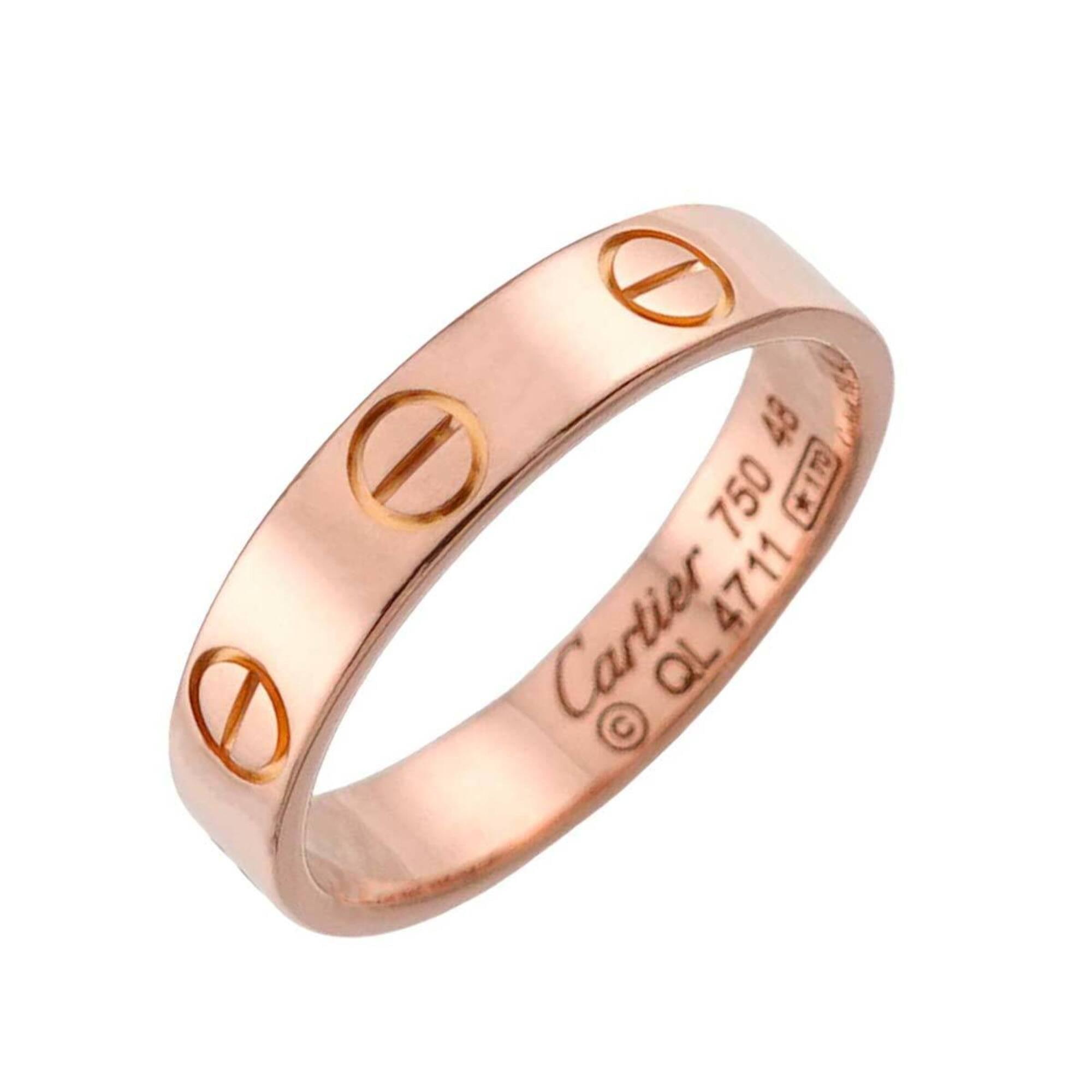 Cartier Mini Love Ring #48, 18K PG Pink Gold 750.