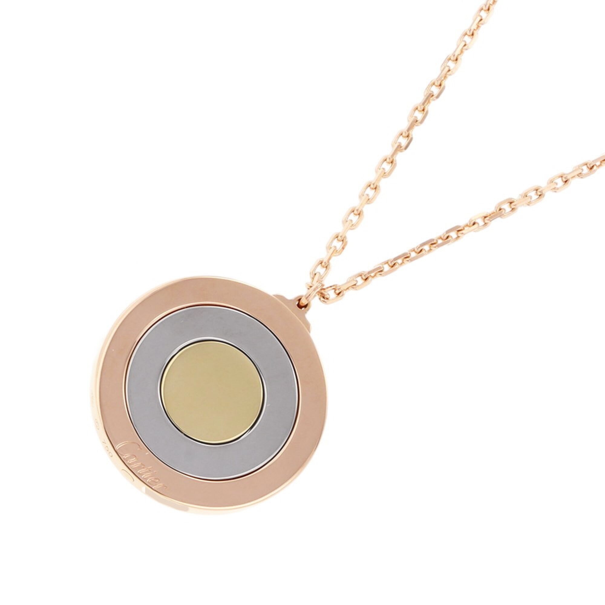 Cartier Necklace Round Trinity 18KPG 18KKYG 18KWG B7013200 Pendant Pink Gold Yellow White
