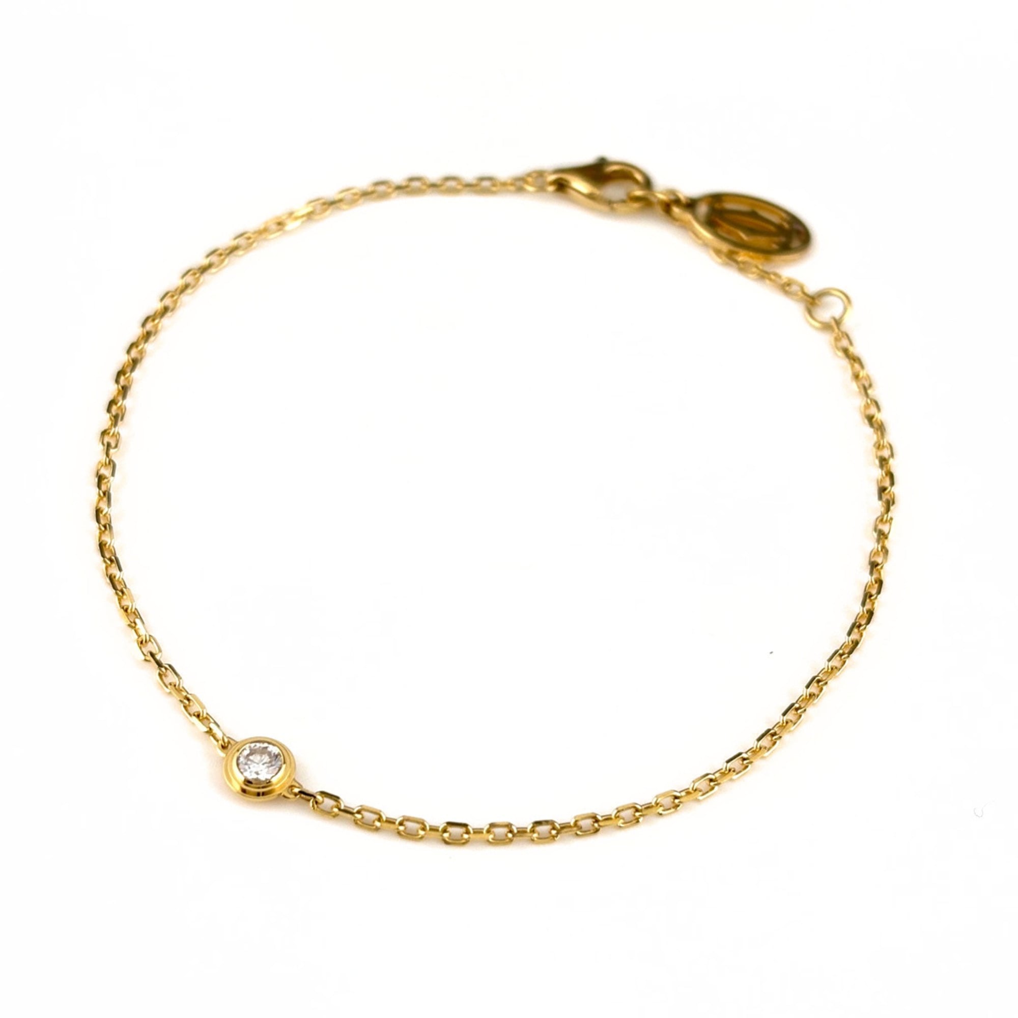 Cartier d\'Amour SM Bracelet, Yellow Gold (YG), 750 Diamond, Women\'s Bracelet