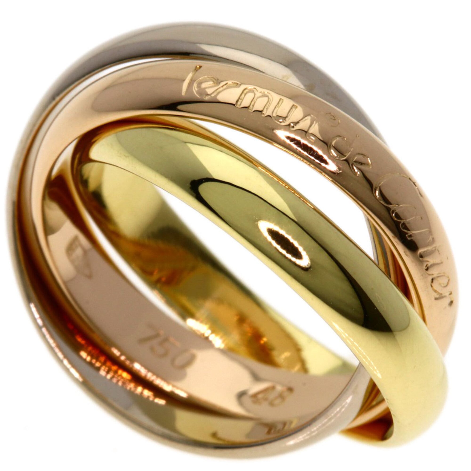 Cartier Trinity #48 Ring - 18K Yellow Gold/18K Pink White Gold Women\'s CARTIER
