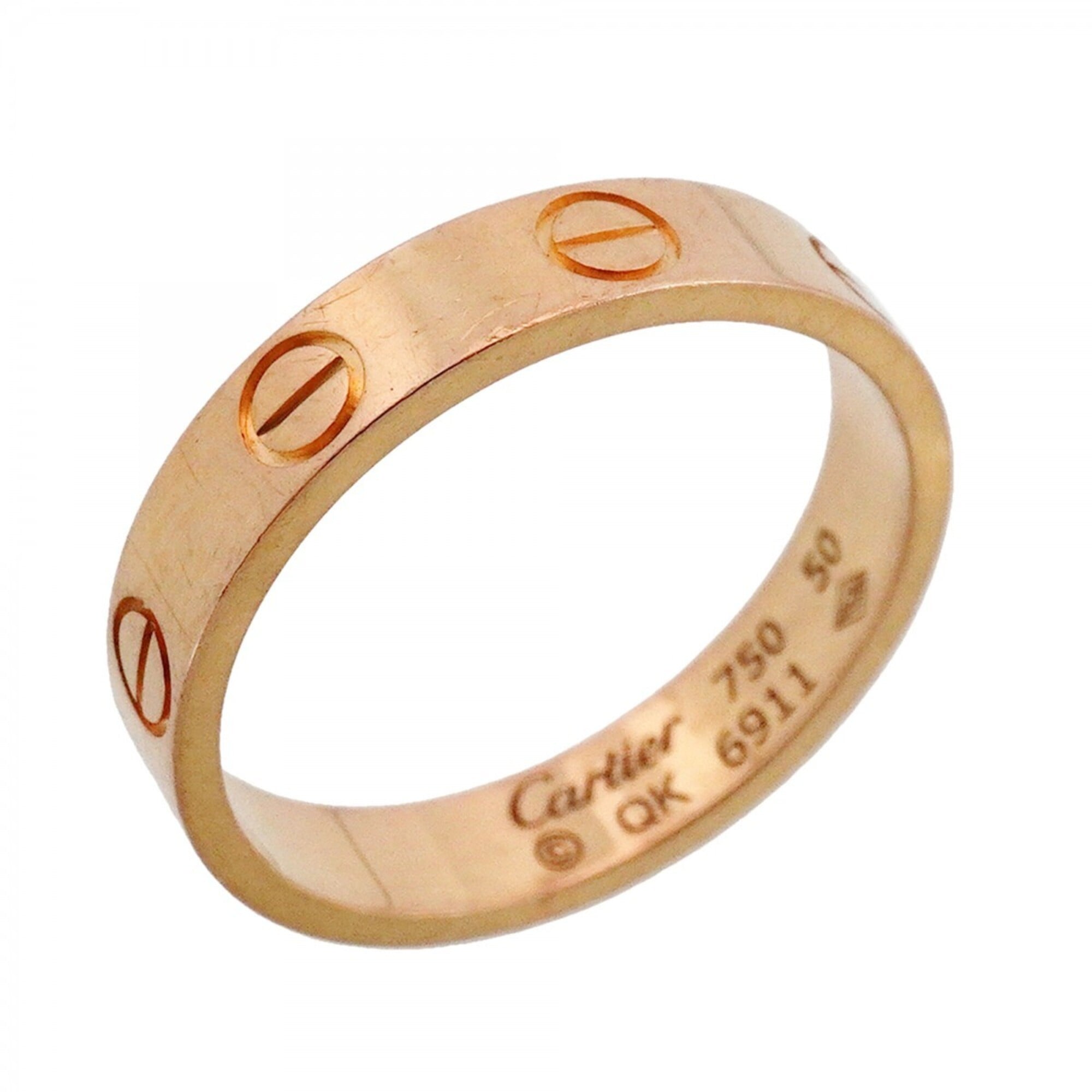 Cartier Mini Love Ring, 18K Pink Gold, Size 50, Women\'s
