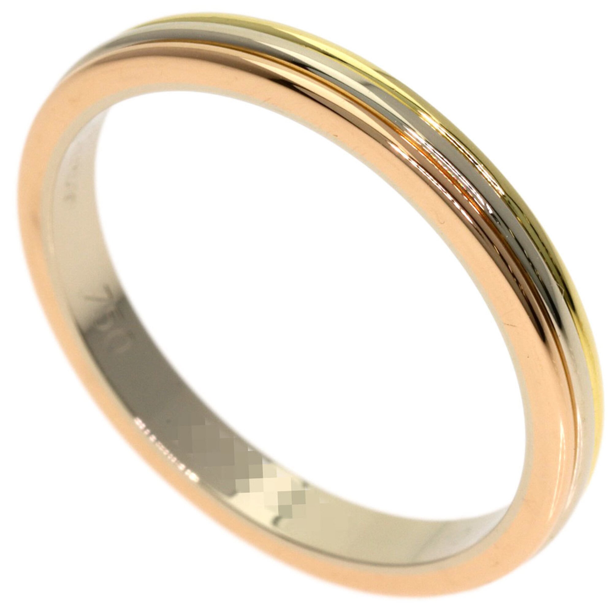 Cartier 3-color #60 Ring - 18K Yellow Gold/18K Pink White Gold Women\'s