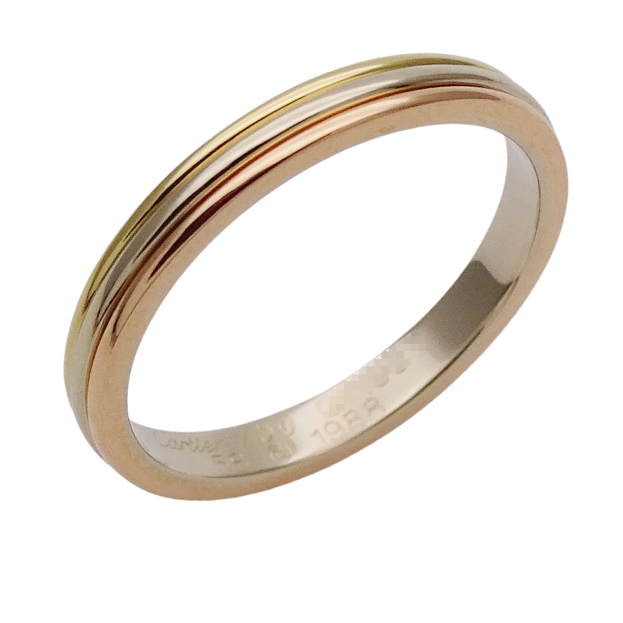 Cartier ring for women and men, brand name ring, 750YG, 750PG, 750WG, Vendome yellow gold, pink whit