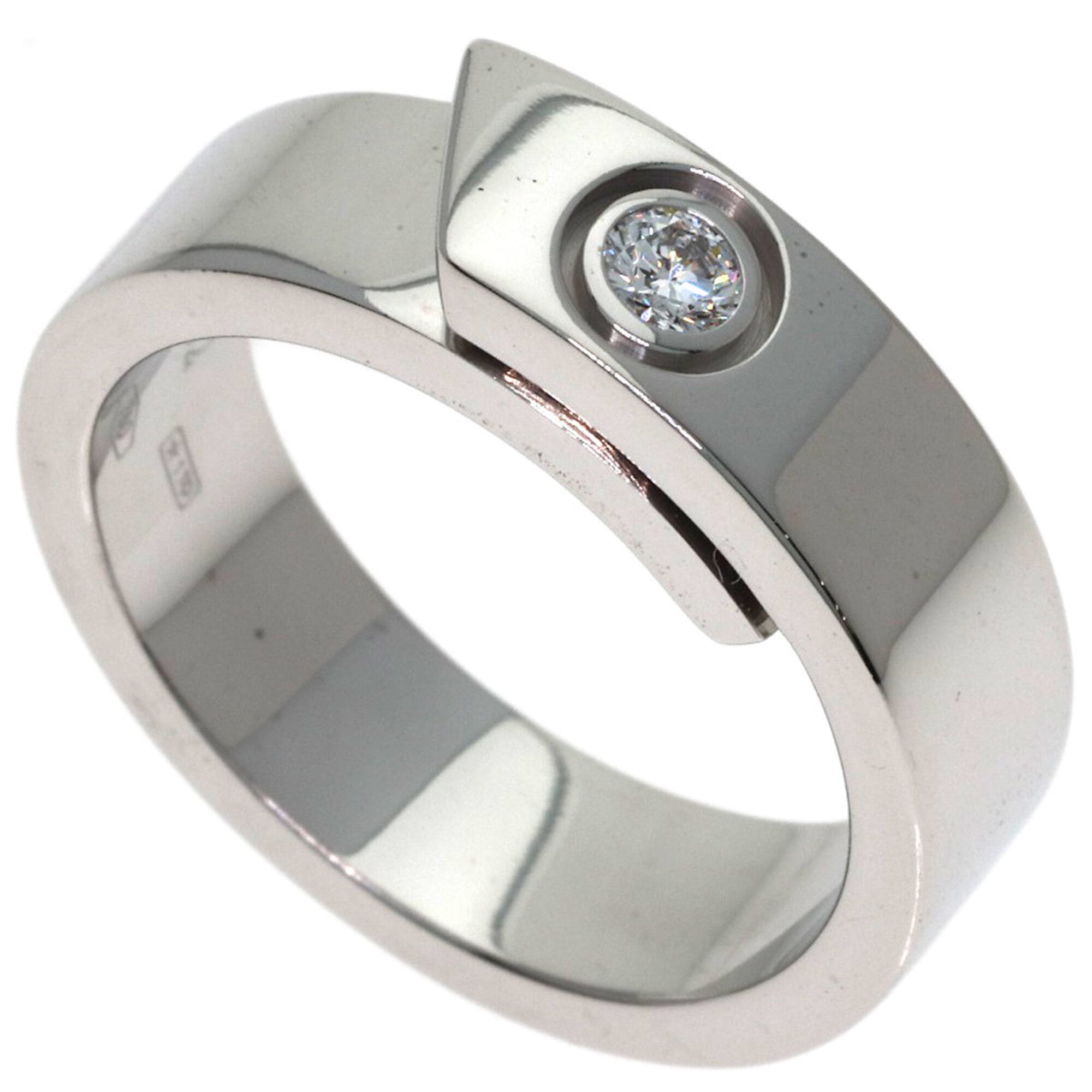 Cartier Anniversary Diamond Ring #52, 18K White Gold, Women\'s.