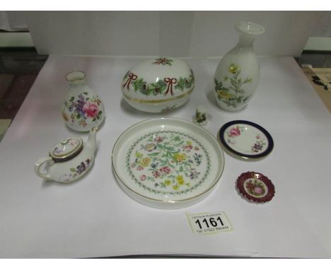 8 items of china including Wedgwood, Royal Crown Derby, Limoges, Binchcroft, Coalport, Royal Kent and Hammersley