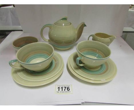 A Susie Cooper 9 pieces 'tea for two' set