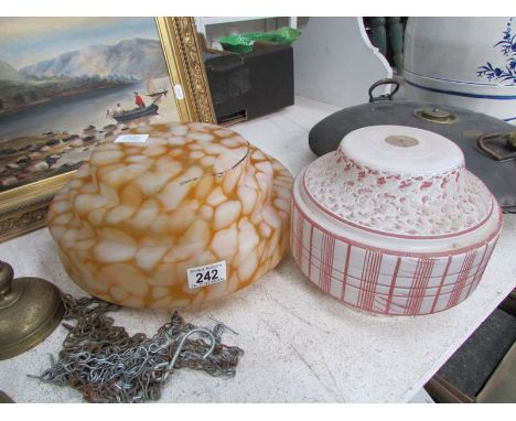 2 vintage lamp shades