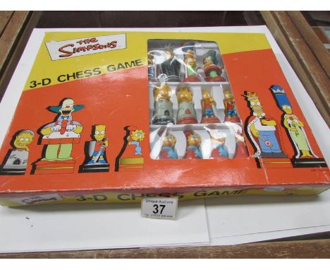 A Simpson's 3D chess set