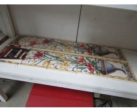 A set of ceramic fire place tiles