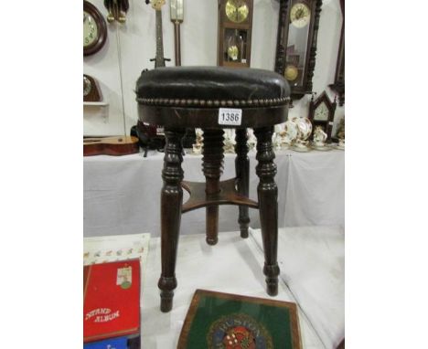 An adjustable piano stool