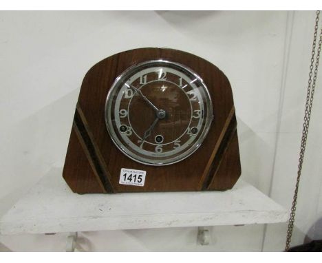 An Art Deco mantel clock in working order