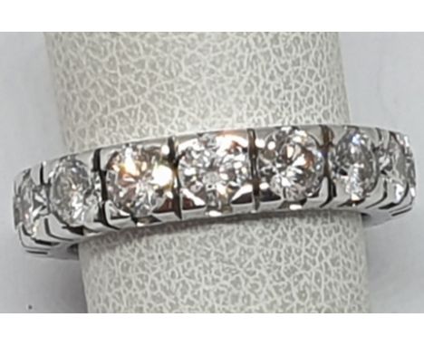 ETERNITY RING IN 18 K GRAMS 5.5 WITH DIAMONDS FOR ABOUT 3 CTS, G-H VVS COLOR. MEASURE 11 - MATB1