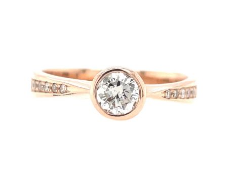 14K ROSE G 3.52G DIAMOND RING 0.32 + 0.09 CT CERTIFICATION NONE - RNG20216