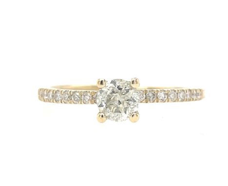 14K YELLOW GOLD 1.99G DIAMOND RING 0.46 + 0.16 CT H/SI3 CERTIFICATION NONE - RNG20222