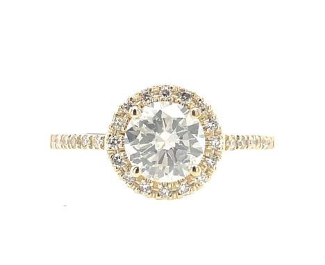 14K YELLOW GOLD 2.22G DIAMOND RING 1.01 + 0.22 CT CERTIFICATION SGL - RNG20309