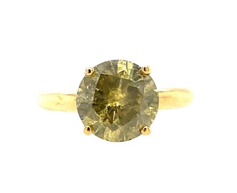 DIAMOND Ring CERTIFICATION by GIA 14k Yellow Gold Weight of Ring: 2.95g Set with: Natural DIAMOND Cut: Round Brilliant Weight