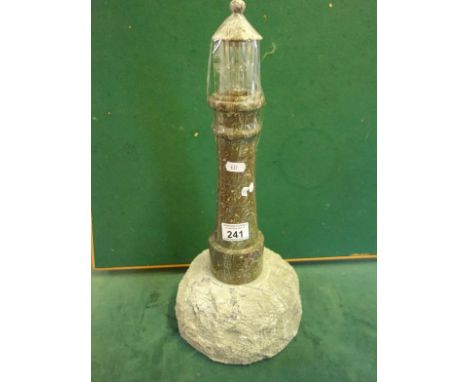 Onyx style decorative centre lamp modelled as a Lighthouse 16" tall 